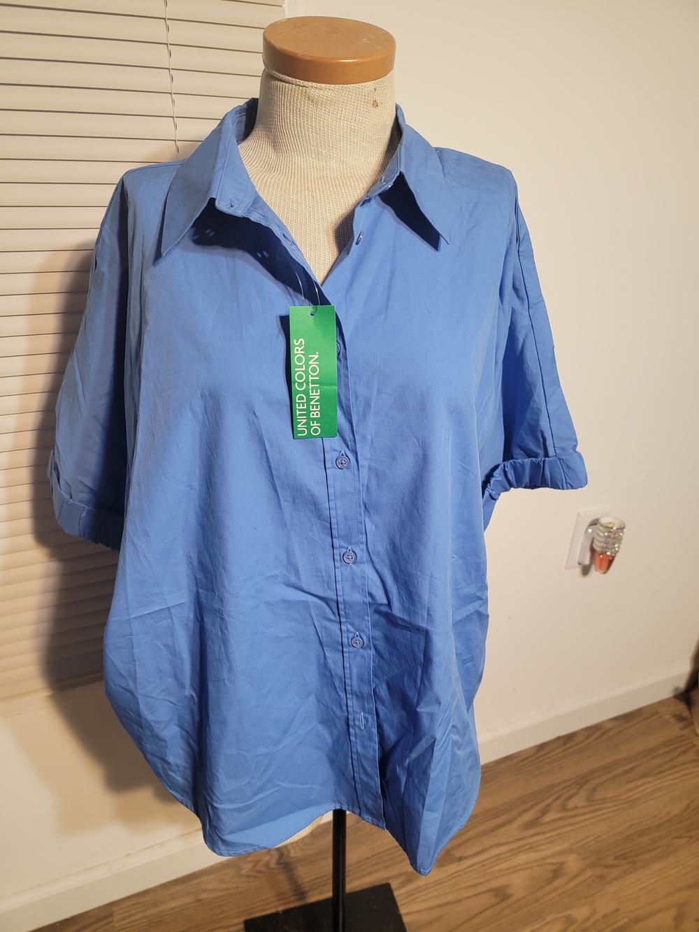 United Colors of Benetton Blue Button-Up Women's Shirt